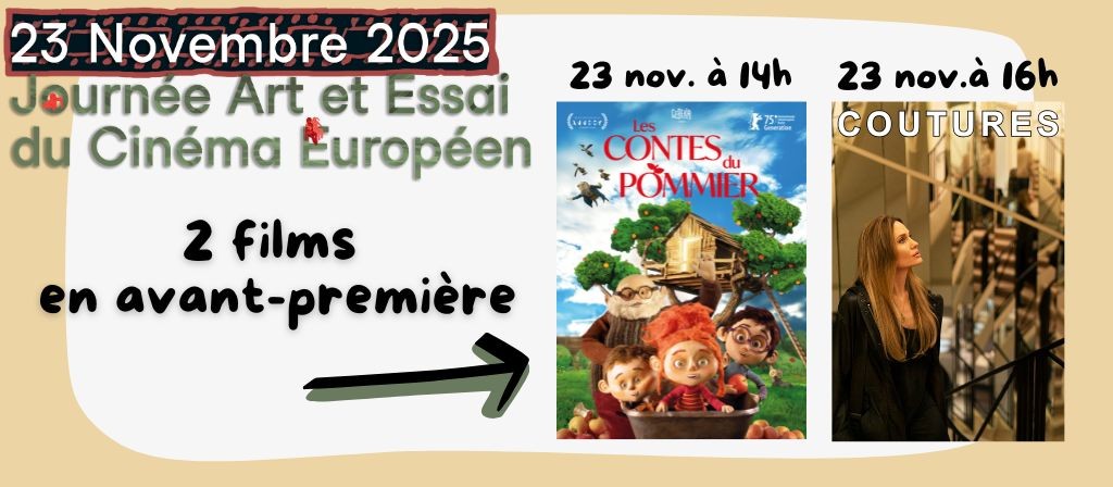 actualité JOURN2E ART ET ESSAI CINEMA UE 23.11 : 2 AVP