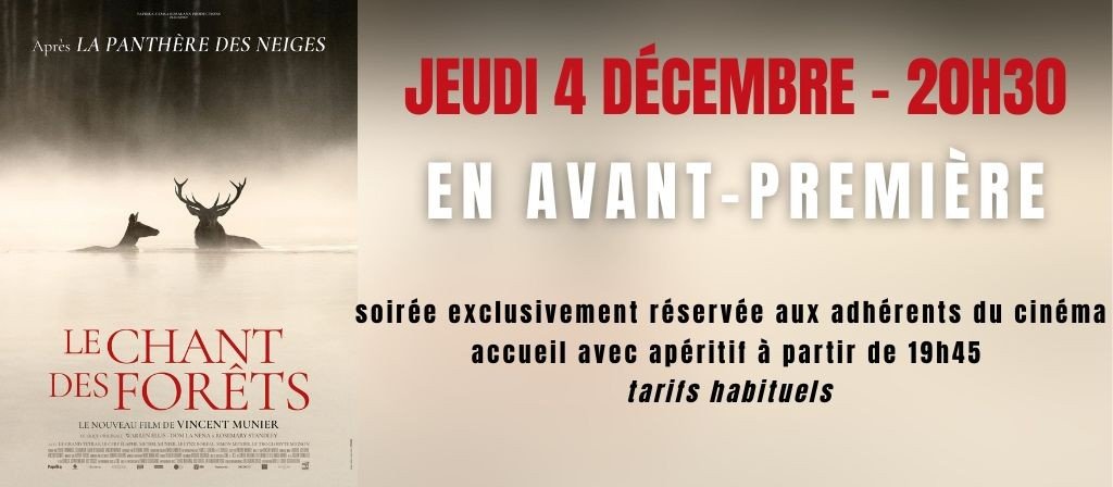 actualité AVP ADHERENT 04.12 : LE CHANT DES FORETS
